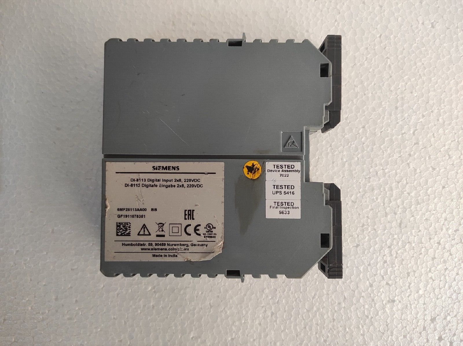 Siemens di-8113 / DI-8113 Sicam A8000 Series Digital Input Module